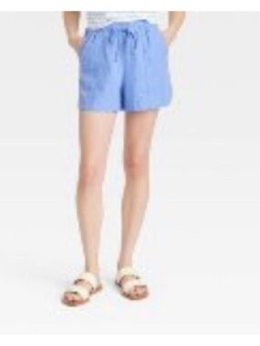 Light Blue Women's Drawstring Casual Shorts